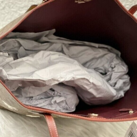 Coach Brown Tote with Snoopy Design - Picture 4 of 6